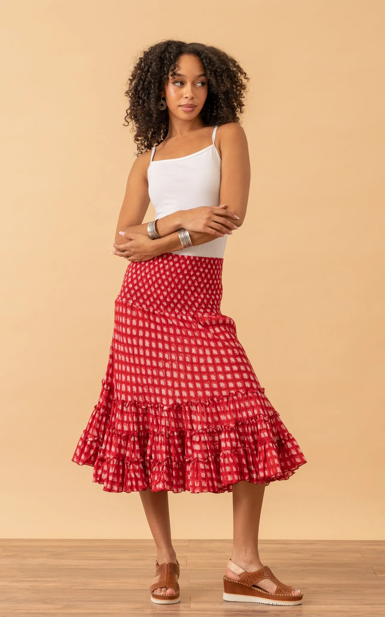 Lola Skirt, Short, Red Lotus