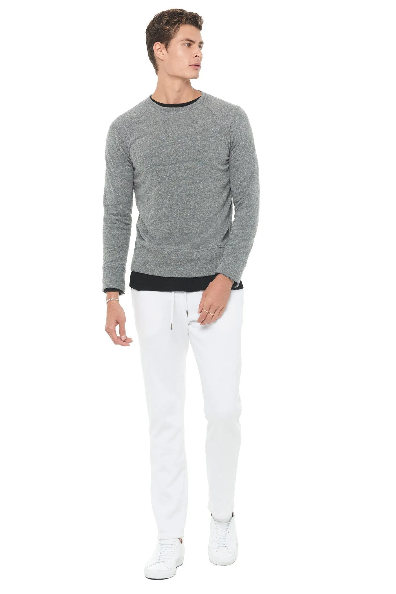 Men's French Terry Relaxed Fit Crew Neck Sweatshirt