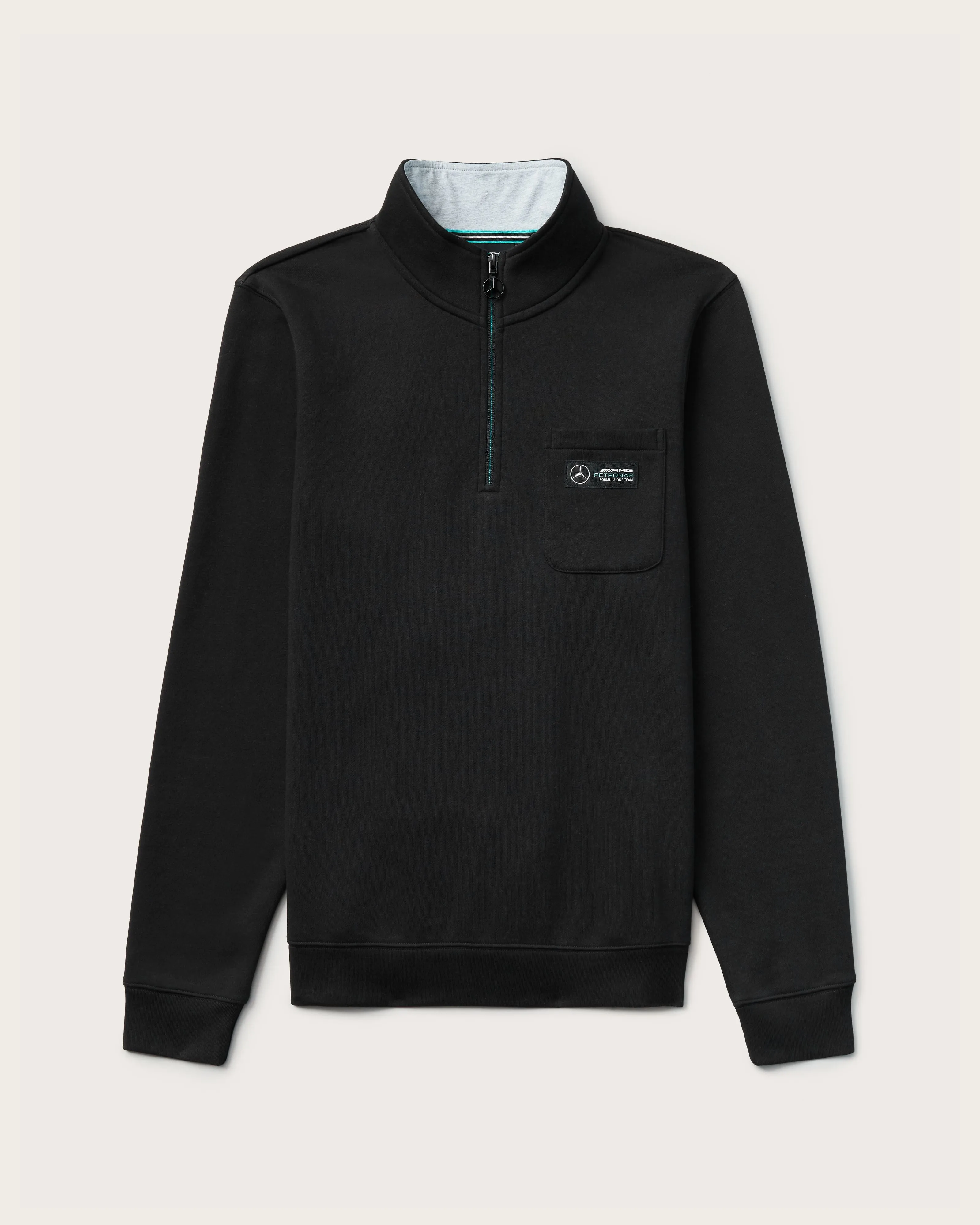 Mens Quarter Zip Black