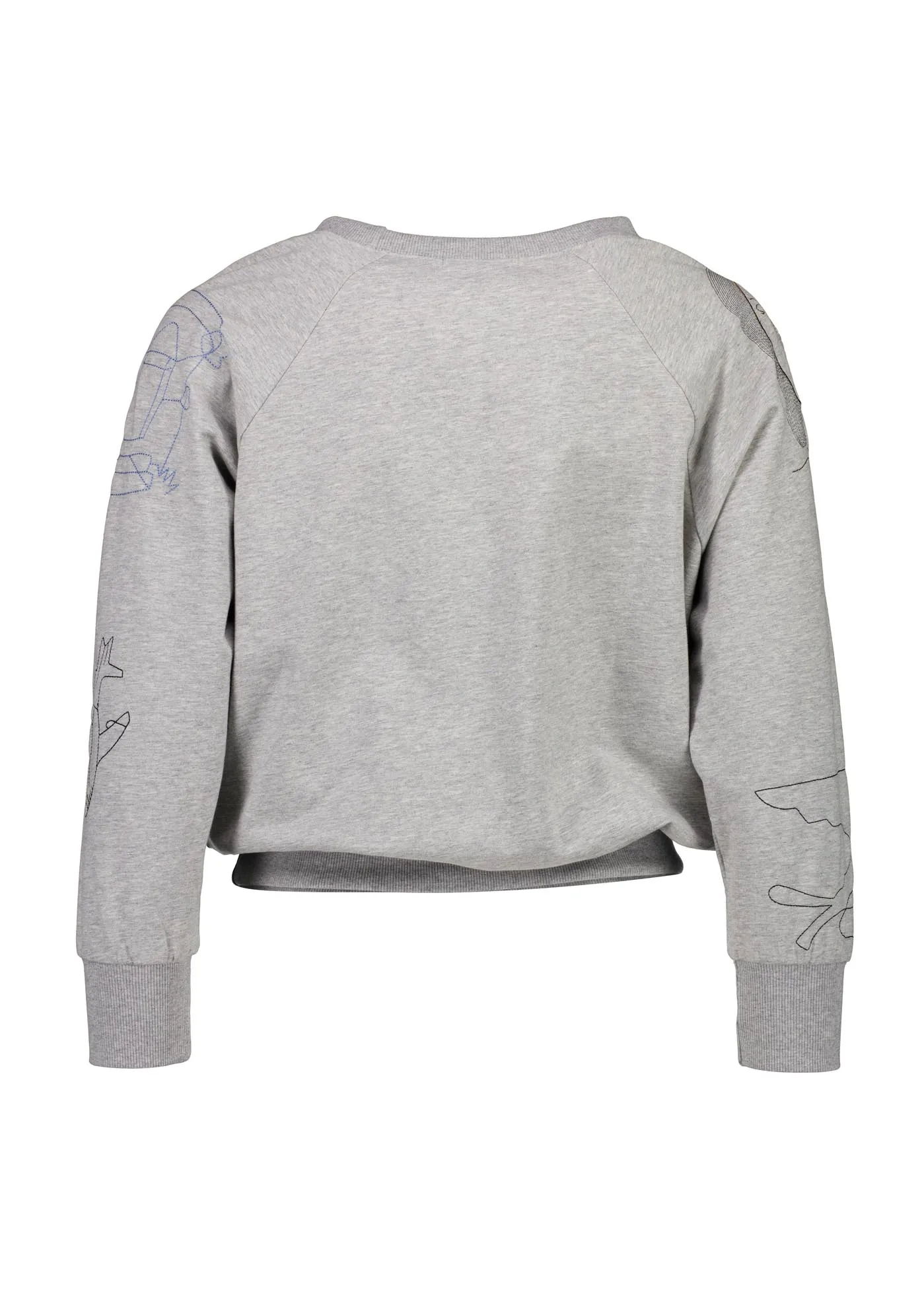 Montage Sweatshirt Grey in Embroidered Cotton