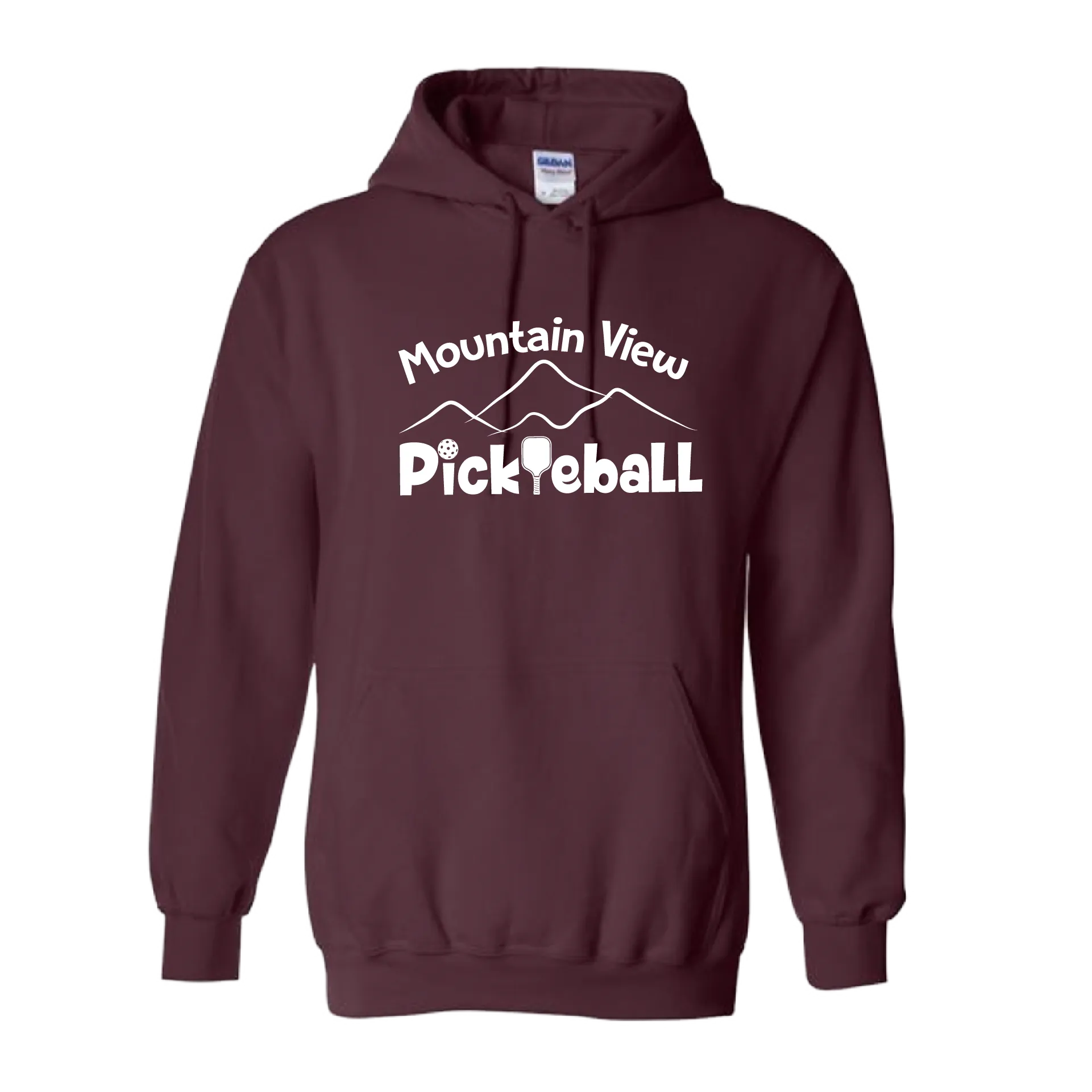 Mountain View Pickleball Club | Unisex Hoodie Pickleball Sweatshirt | 50% Cotton 50% Polyester