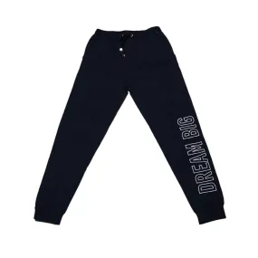 Navy Basic Print Track Pants