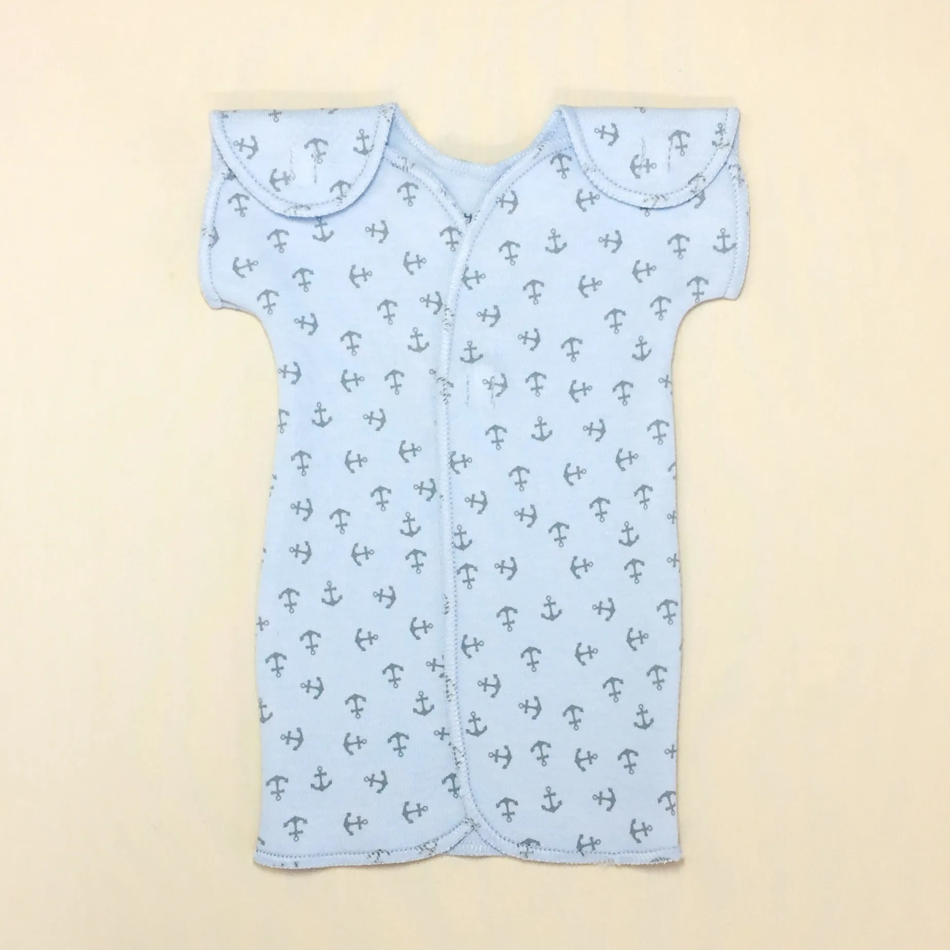 NICU Friendly Gown Blue Anchors