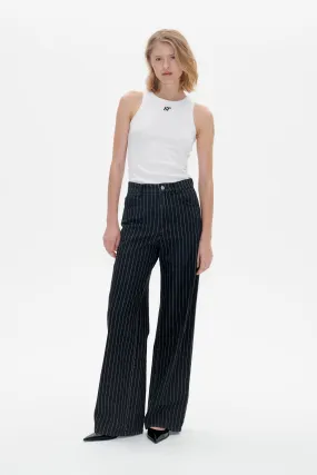 NINI | Black Pinstripe Denim