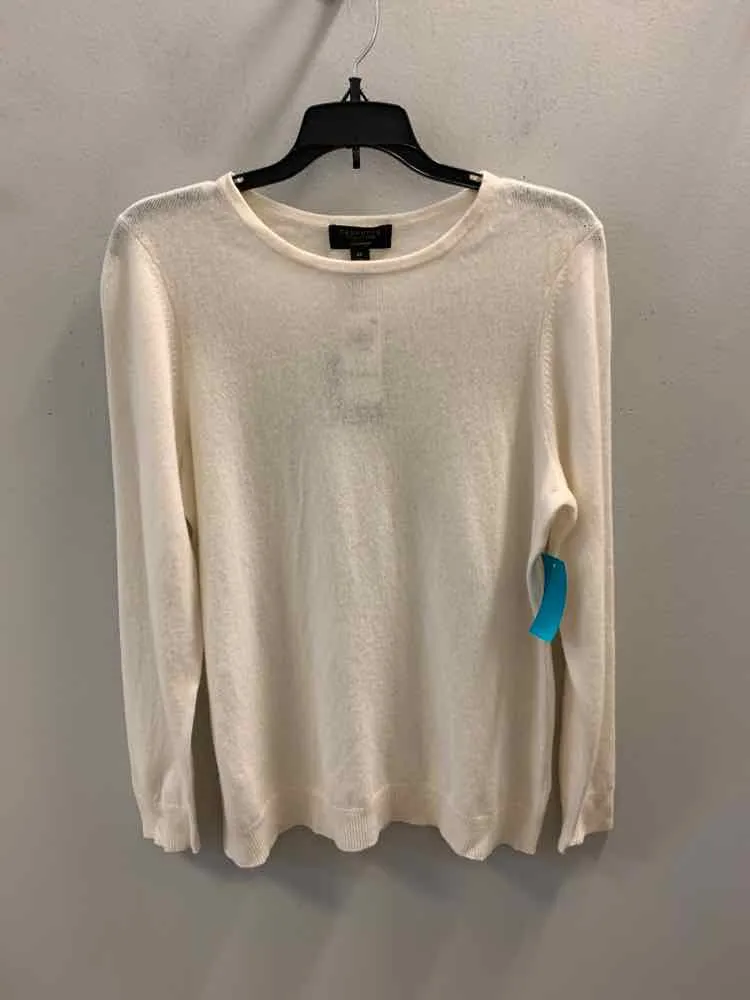 NWT CHARTER CLUB PLUS SIZES Size 0X Cream Cashmere SWEATER Sweater