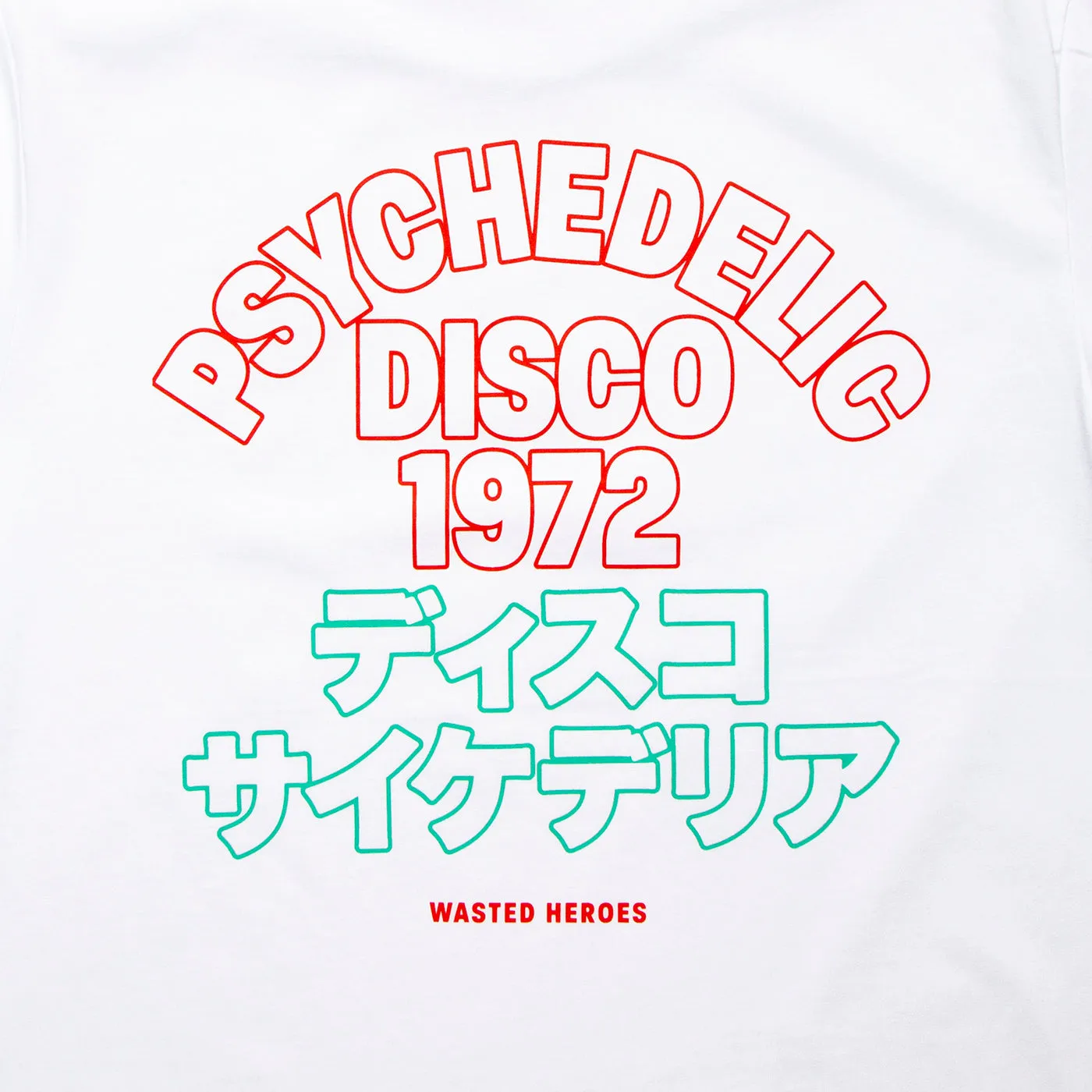 Outline 1972 Psychedelic Disco Back Print - Oversized Tshirt - White