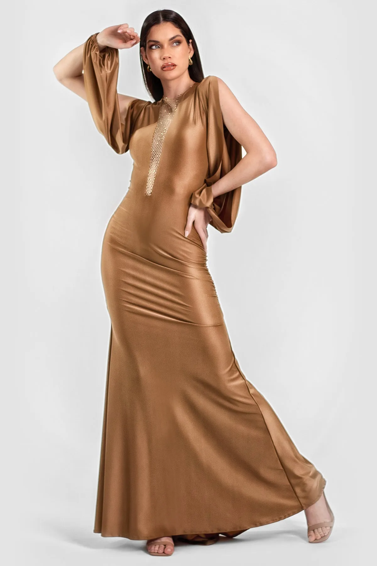 Paris Long Dress Camel