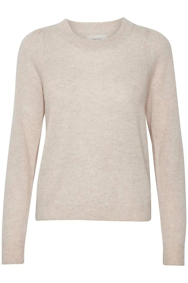 PART TWO EVINA CASHMERE SWEATER IN NATURAL MELANGE