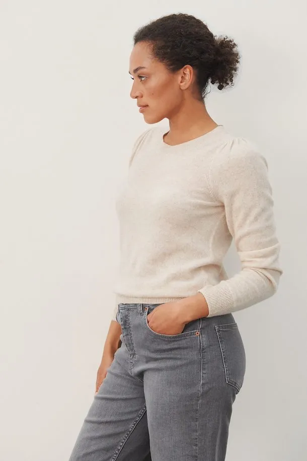 PART TWO EVINA CASHMERE SWEATER IN NATURAL MELANGE