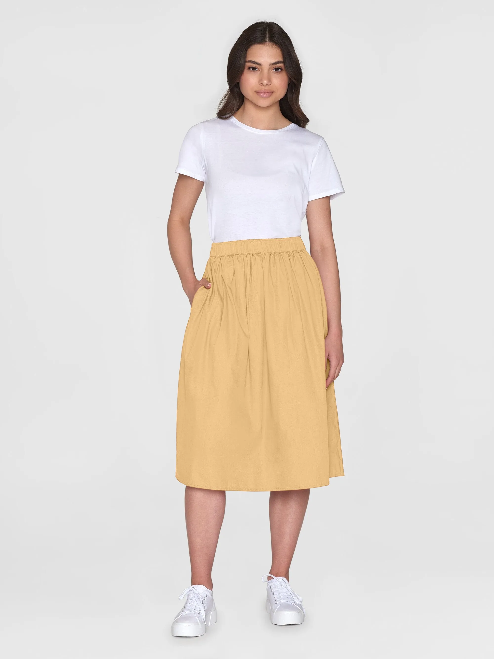 Poplin elastic waist skirt - Impala