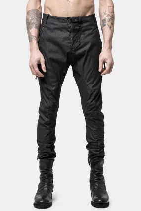 Poplin split zip pants