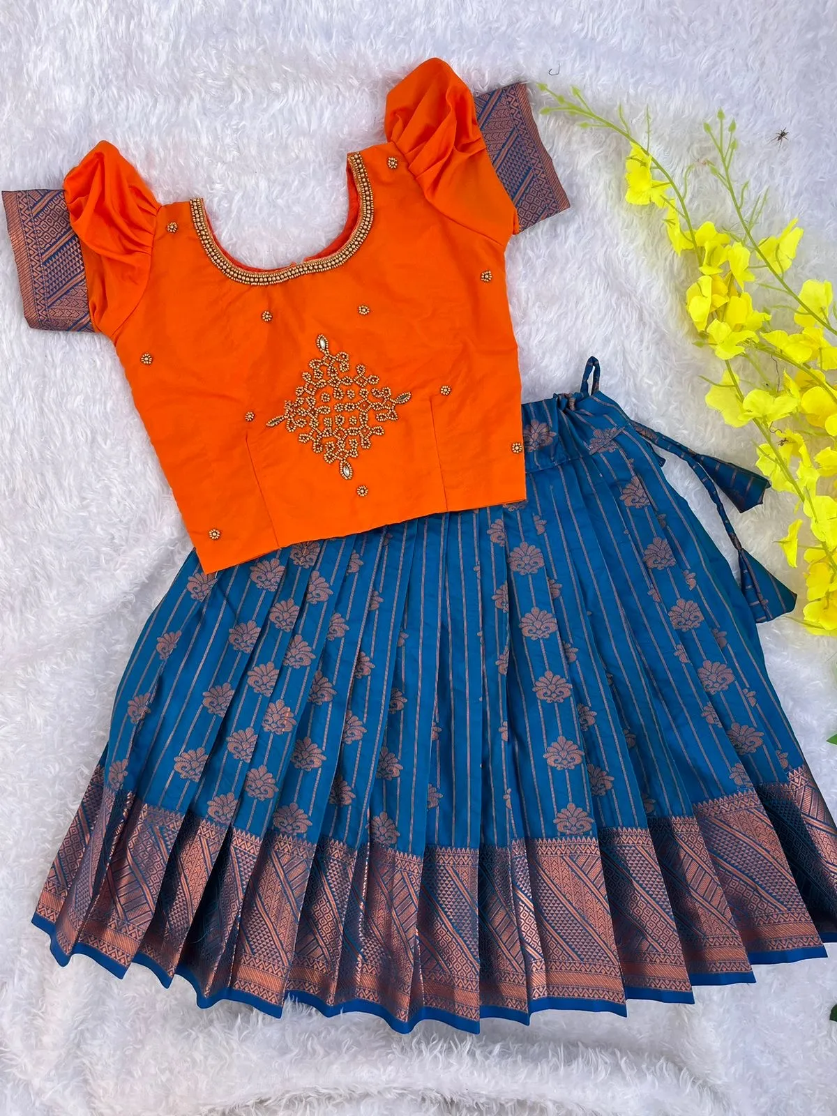 PRE ORDER : Elegant Tradition: A Vibrant Kids Lehenga