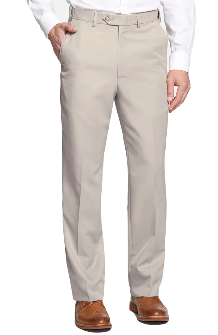 Prime Poplin, Self Sizer<br>Flat Front<br>Regular Rise