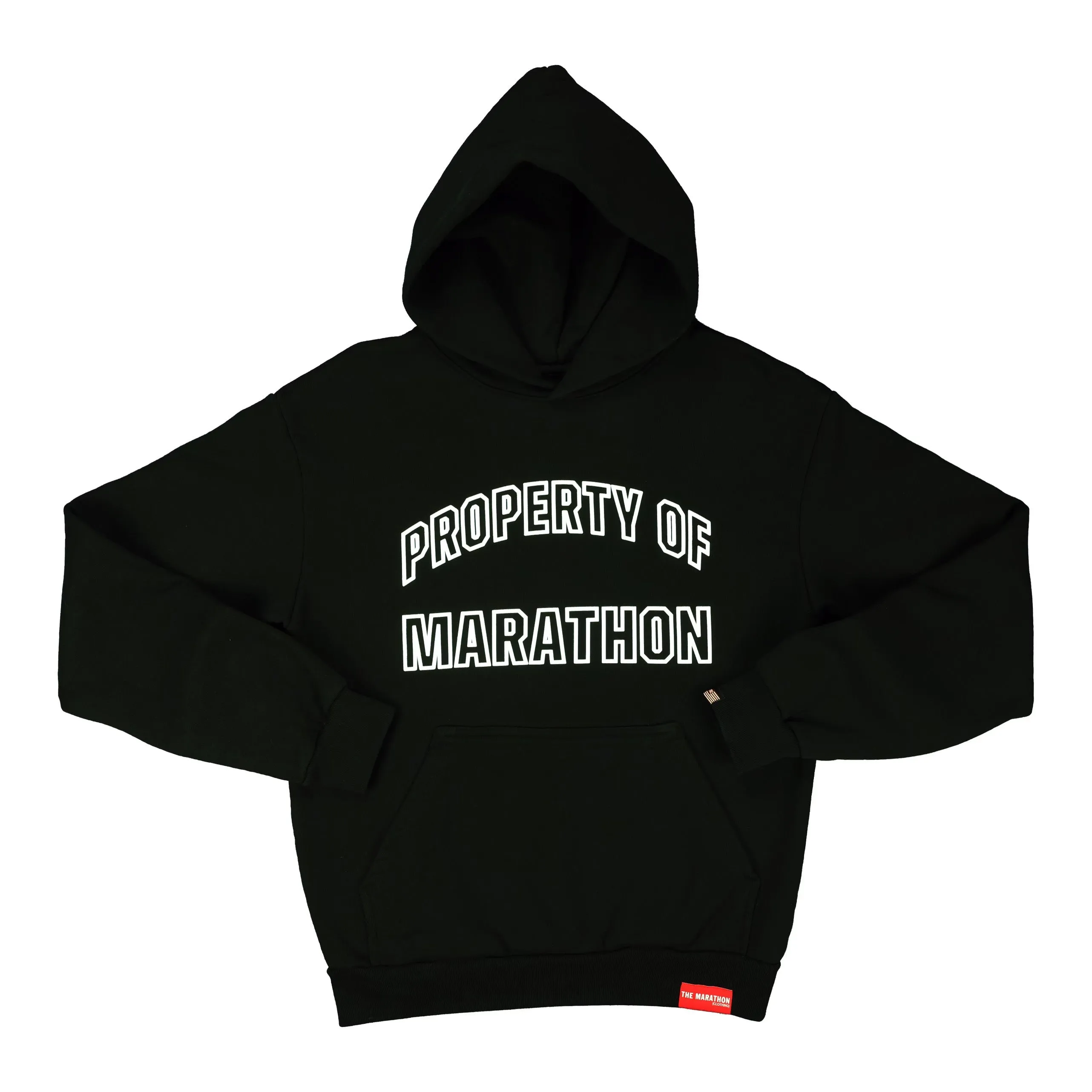 Property of Marathon Hoodie - Black/White