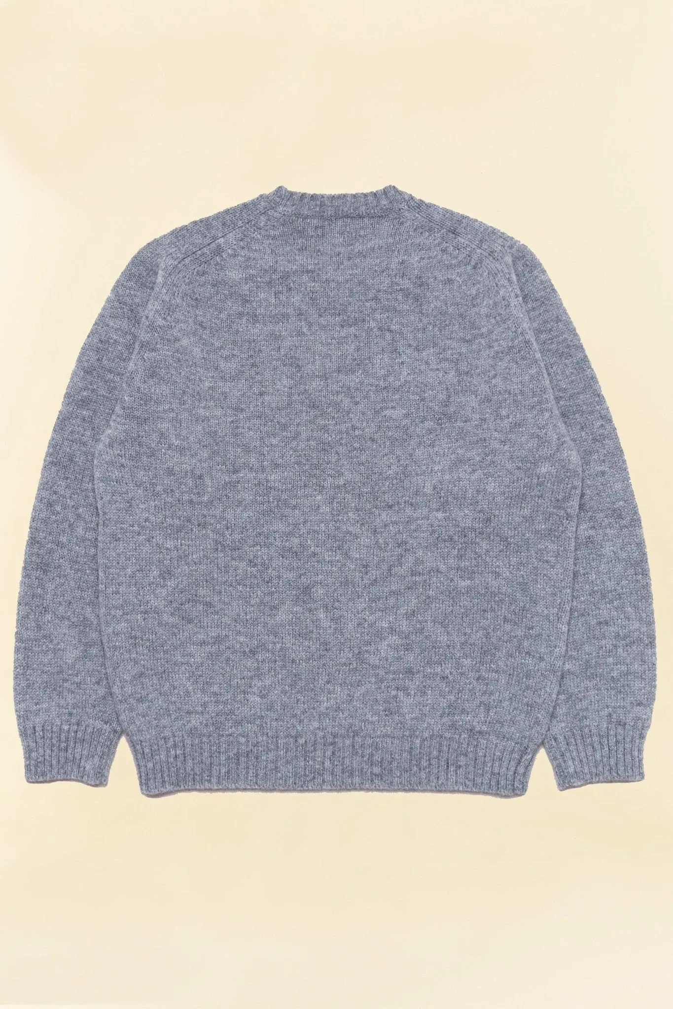 Rats Crew Neck Wool Knit Sweatshirt - Grey