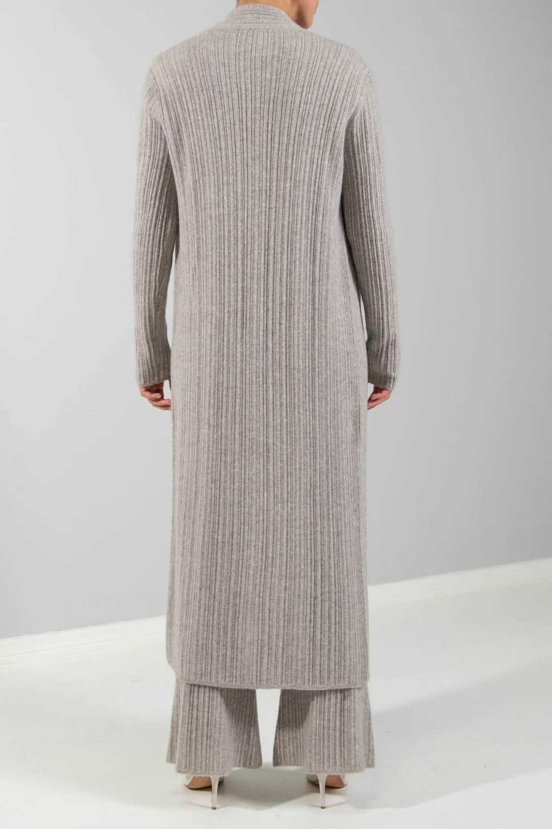 RECYCLED CASHMERE RIBBED DUSTER