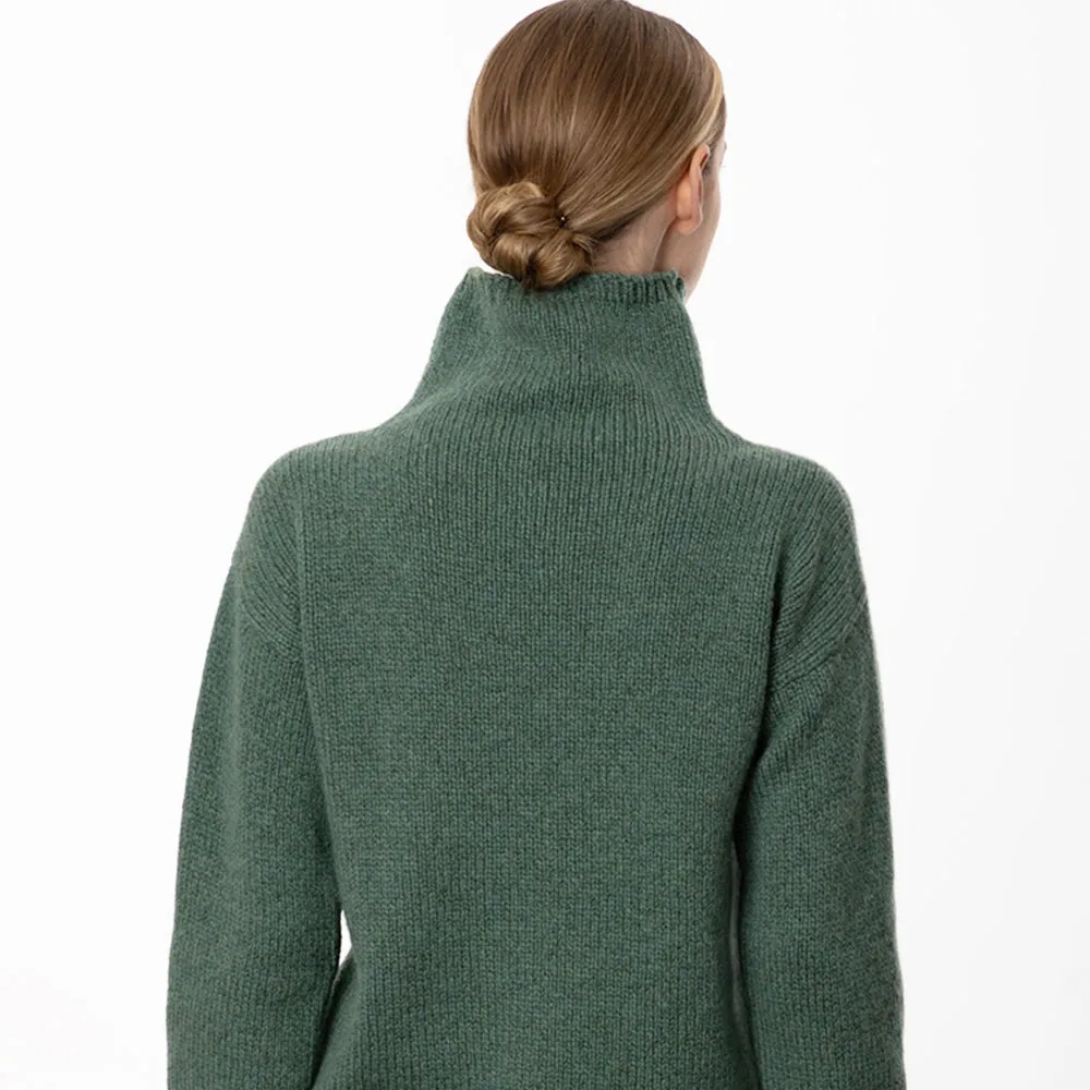 Sage, Funnel Neck Slouchy Sweater