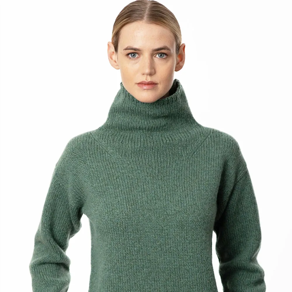 Sage, Funnel Neck Slouchy Sweater