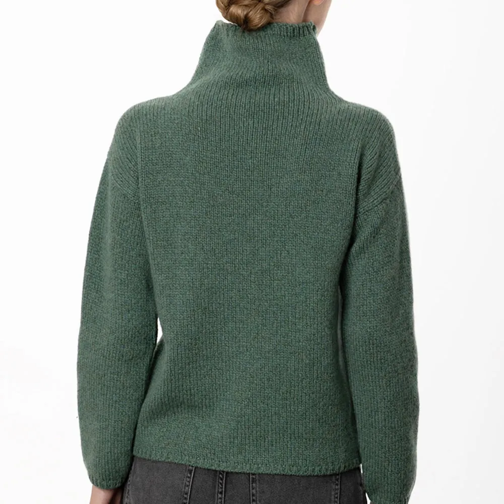 Sage, Funnel Neck Slouchy Sweater