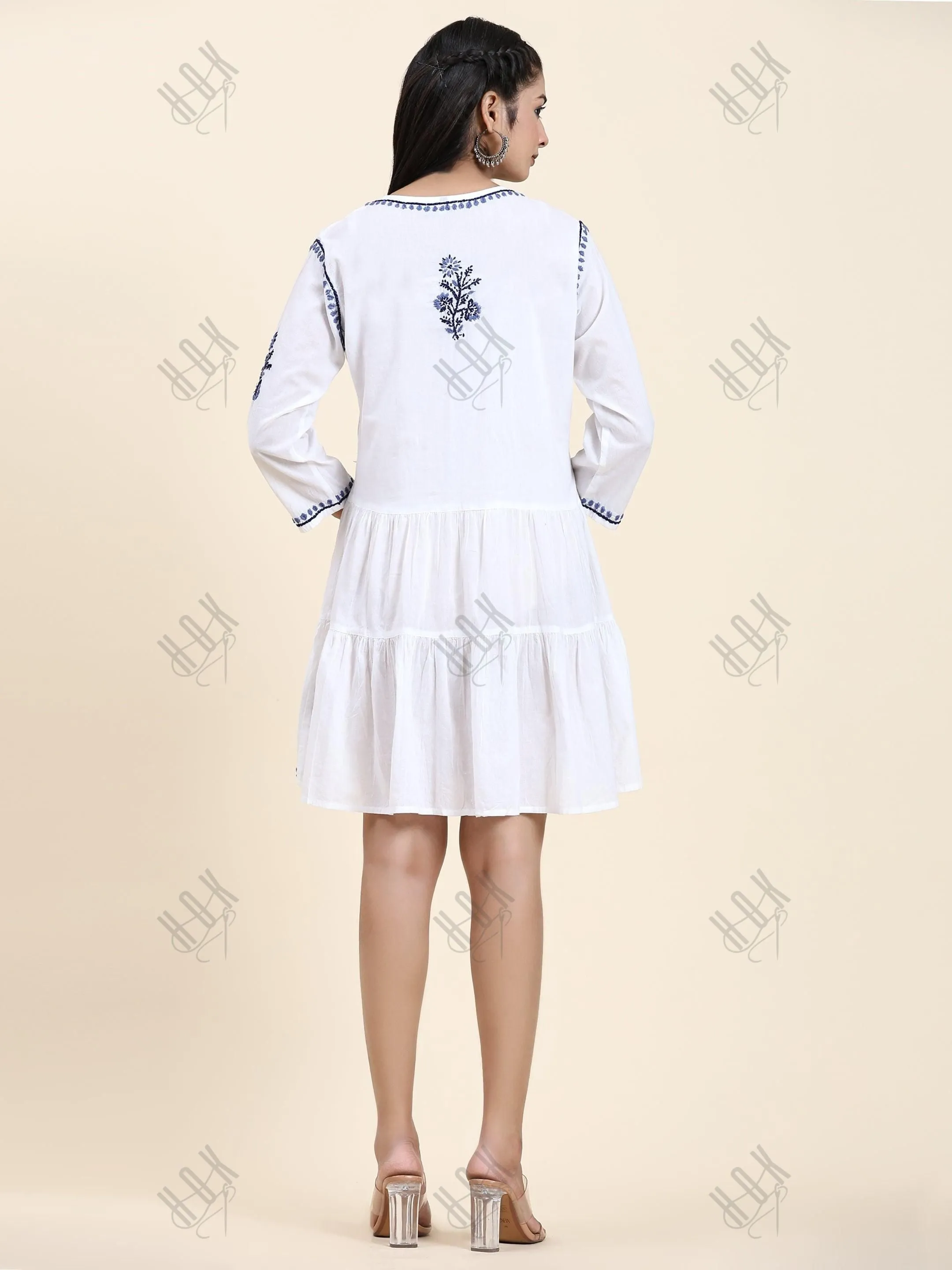 Samma Chikankari Dress In Cotton  For Women