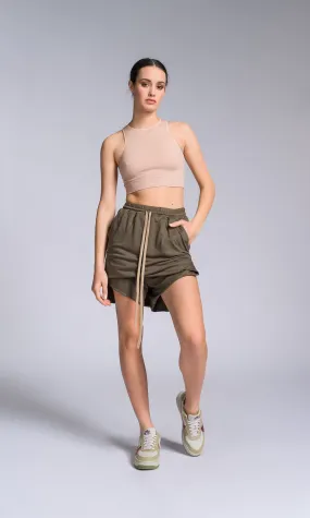 Shorts with Skirt Overlay