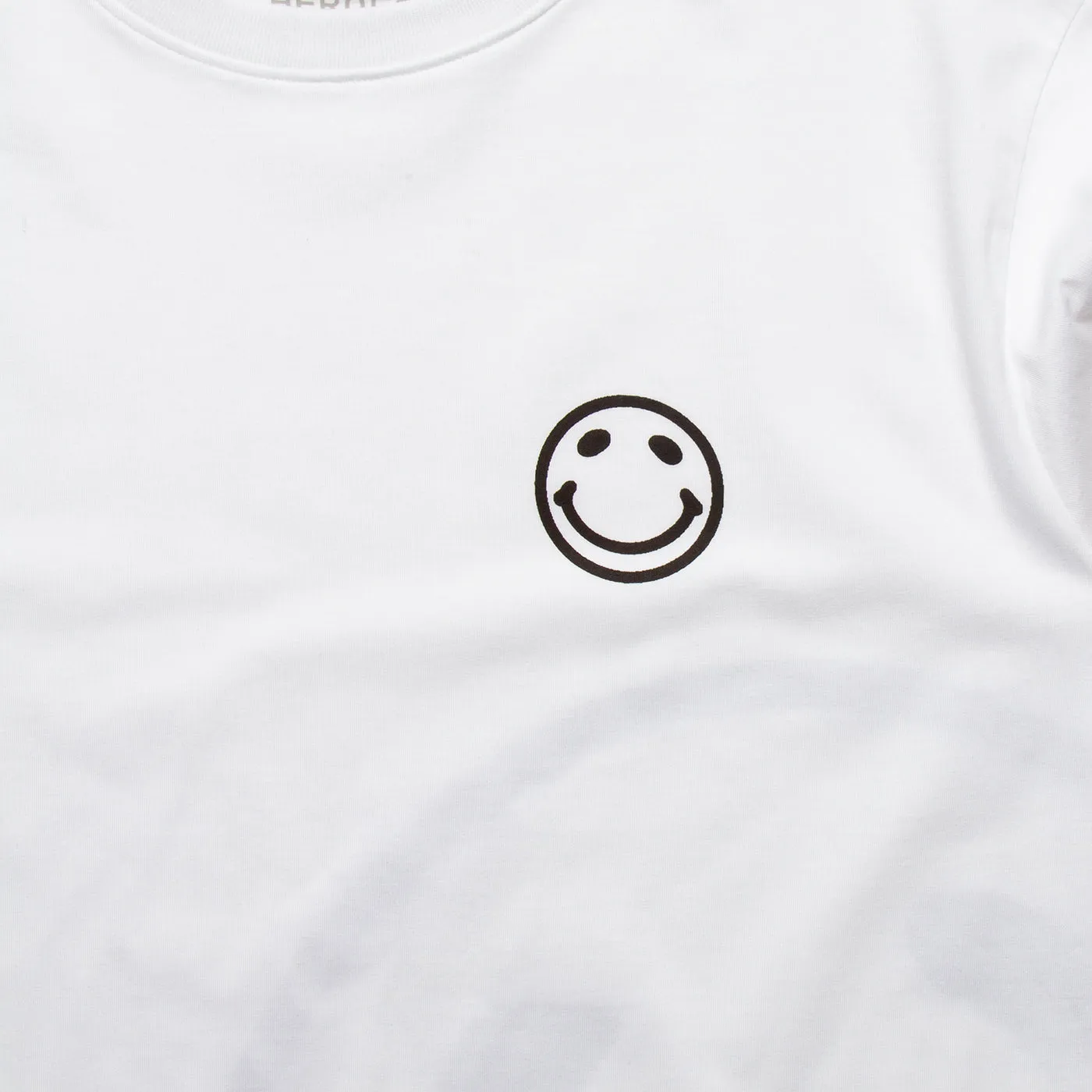 Side Smiley Back - Oversized Tshirt - White