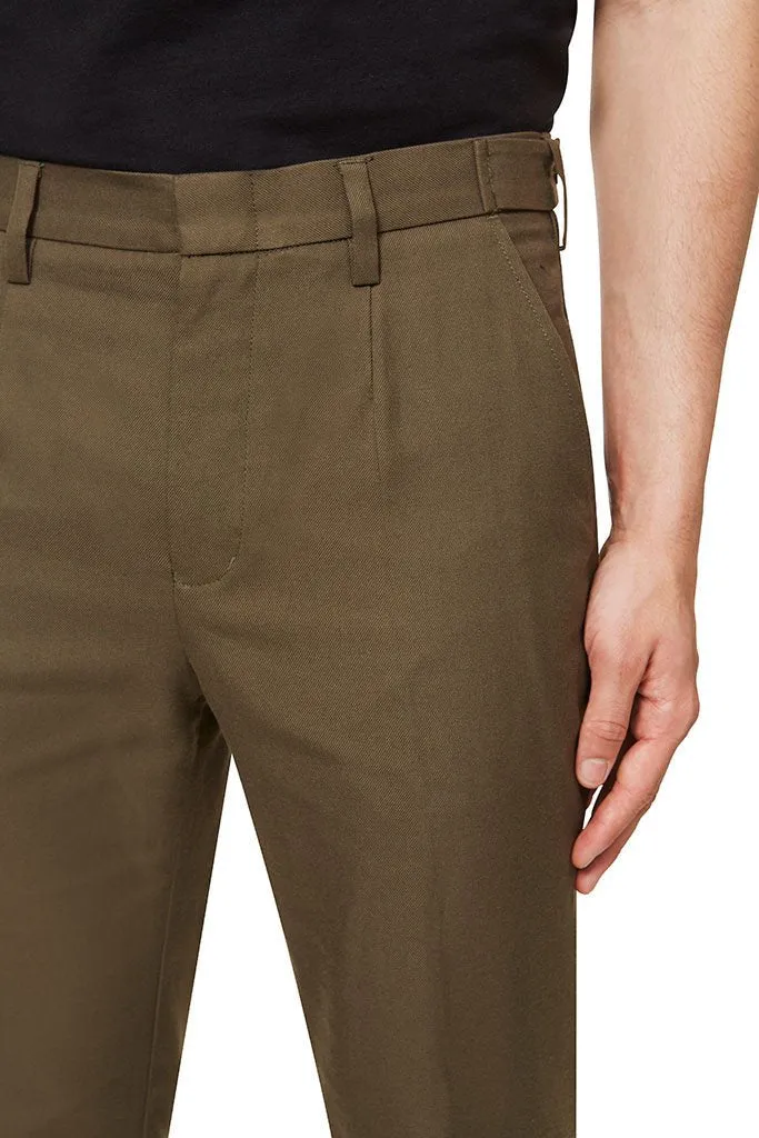 Slim Fit Trousers - Army Green