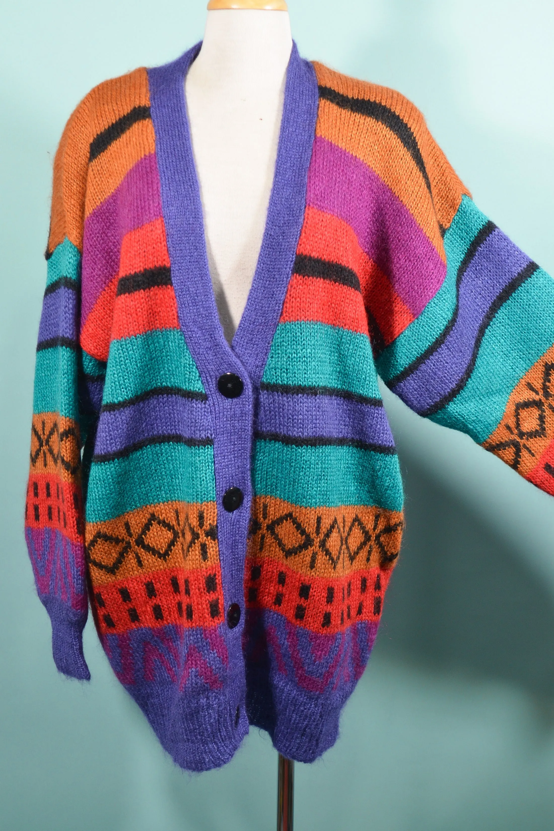 SOLD Paul Vivaldi 80s New Wave Sweater Jacket