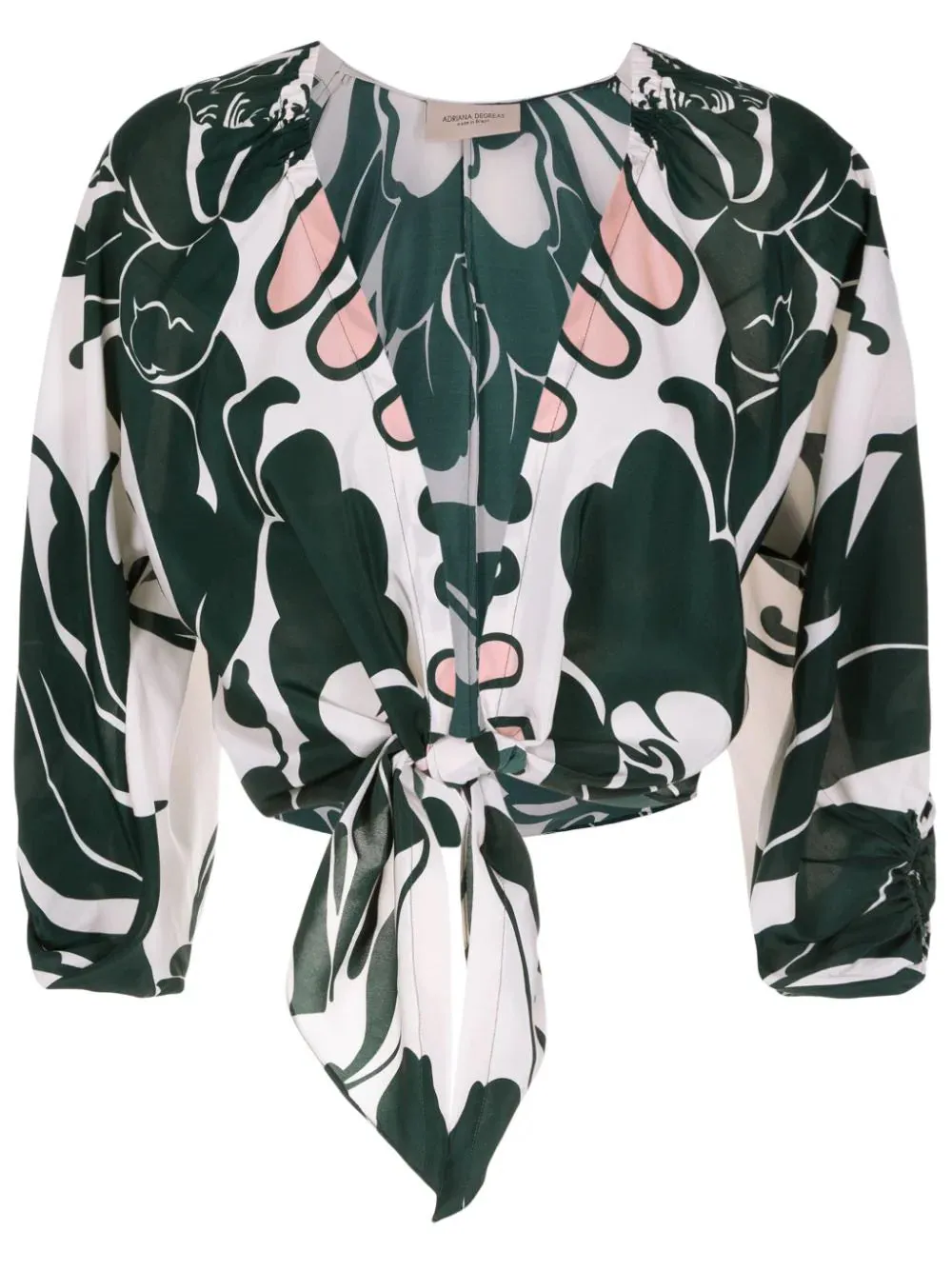 Spray Of Flower Voluminous Sleeves Shirt