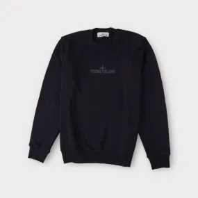 Stone Island 66182 Logo Crewneck I Navy