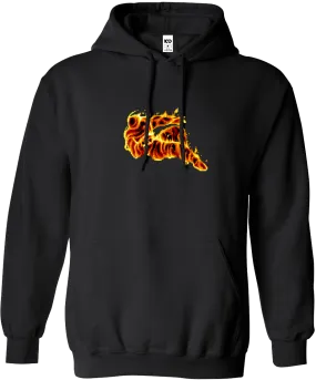 STREET FIGHTER - 'Burning Sprite' Premium Embroidered Pullover Hoodie - Black