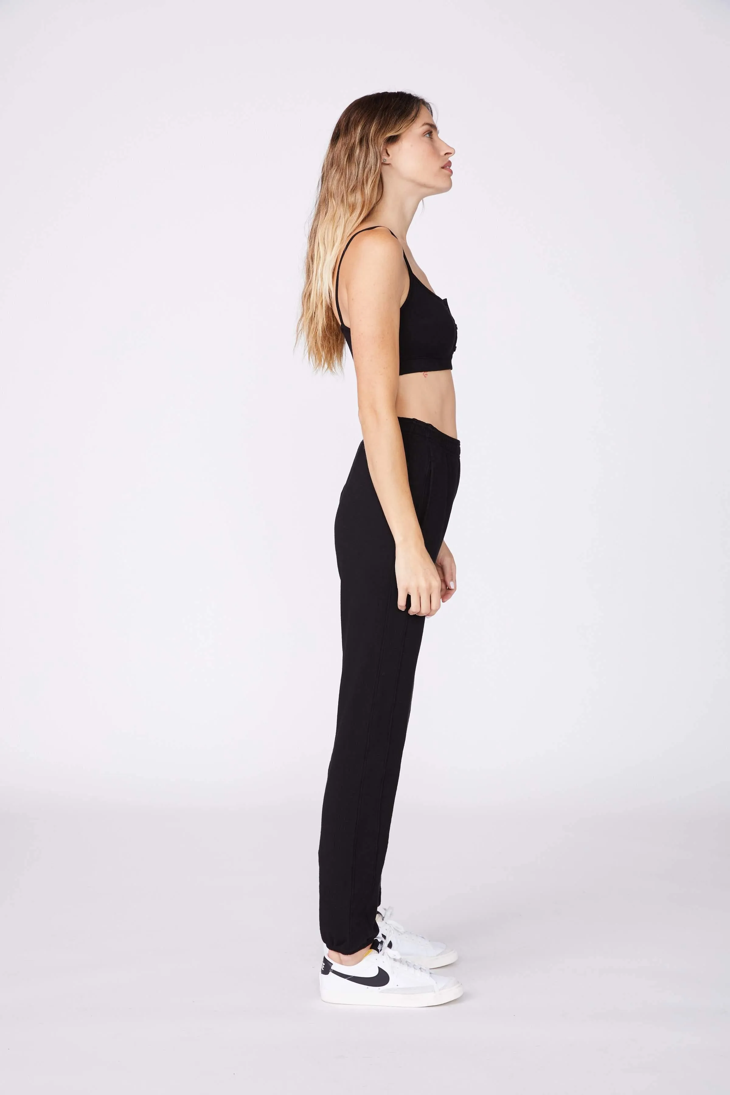 Supersoft Fleece Bralette in Black by Monrow