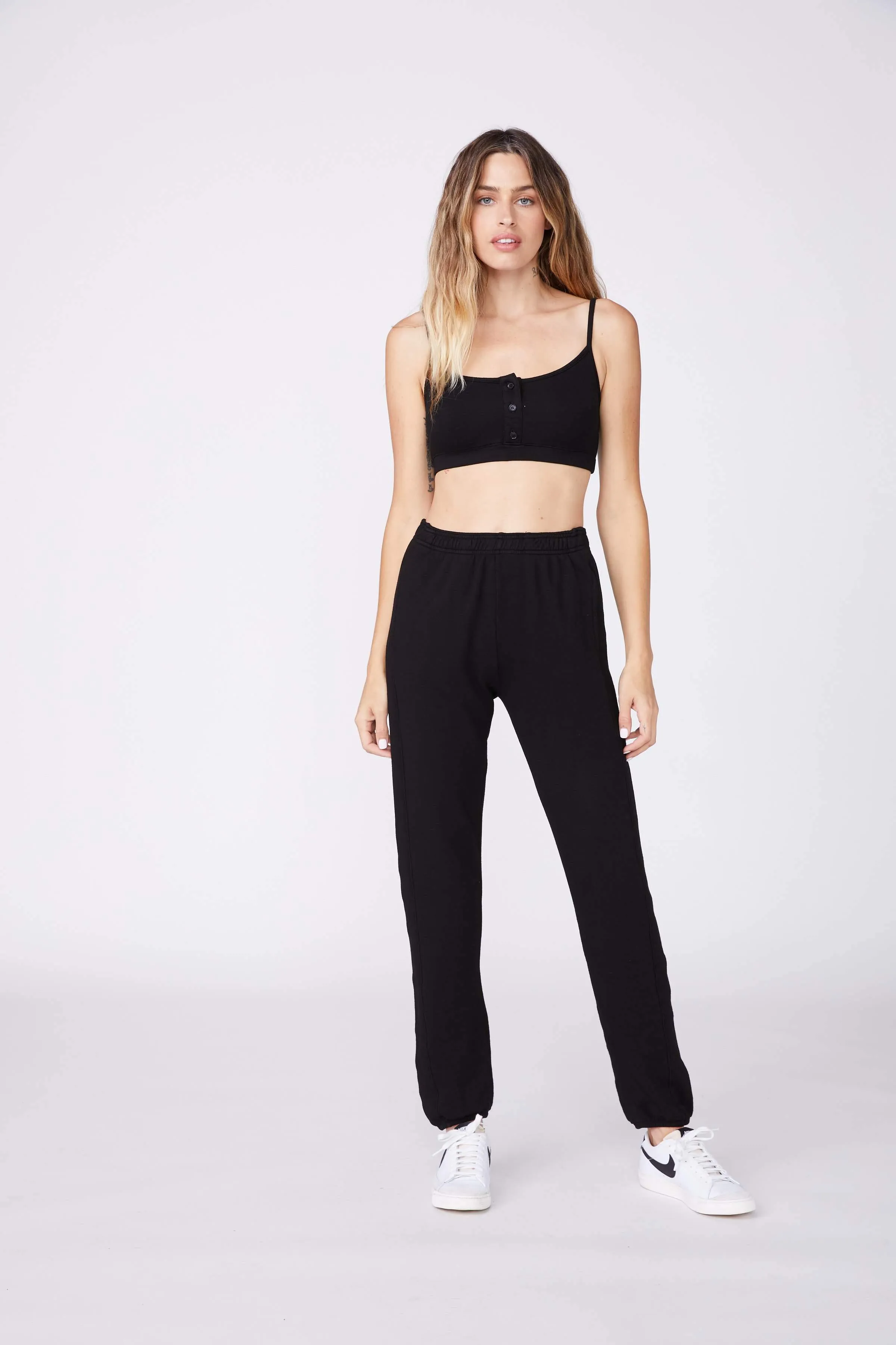 Supersoft Fleece Bralette in Black by Monrow