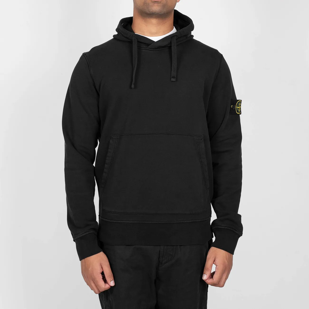 Sweatshirt Patch Hooded Terry - Black 2980