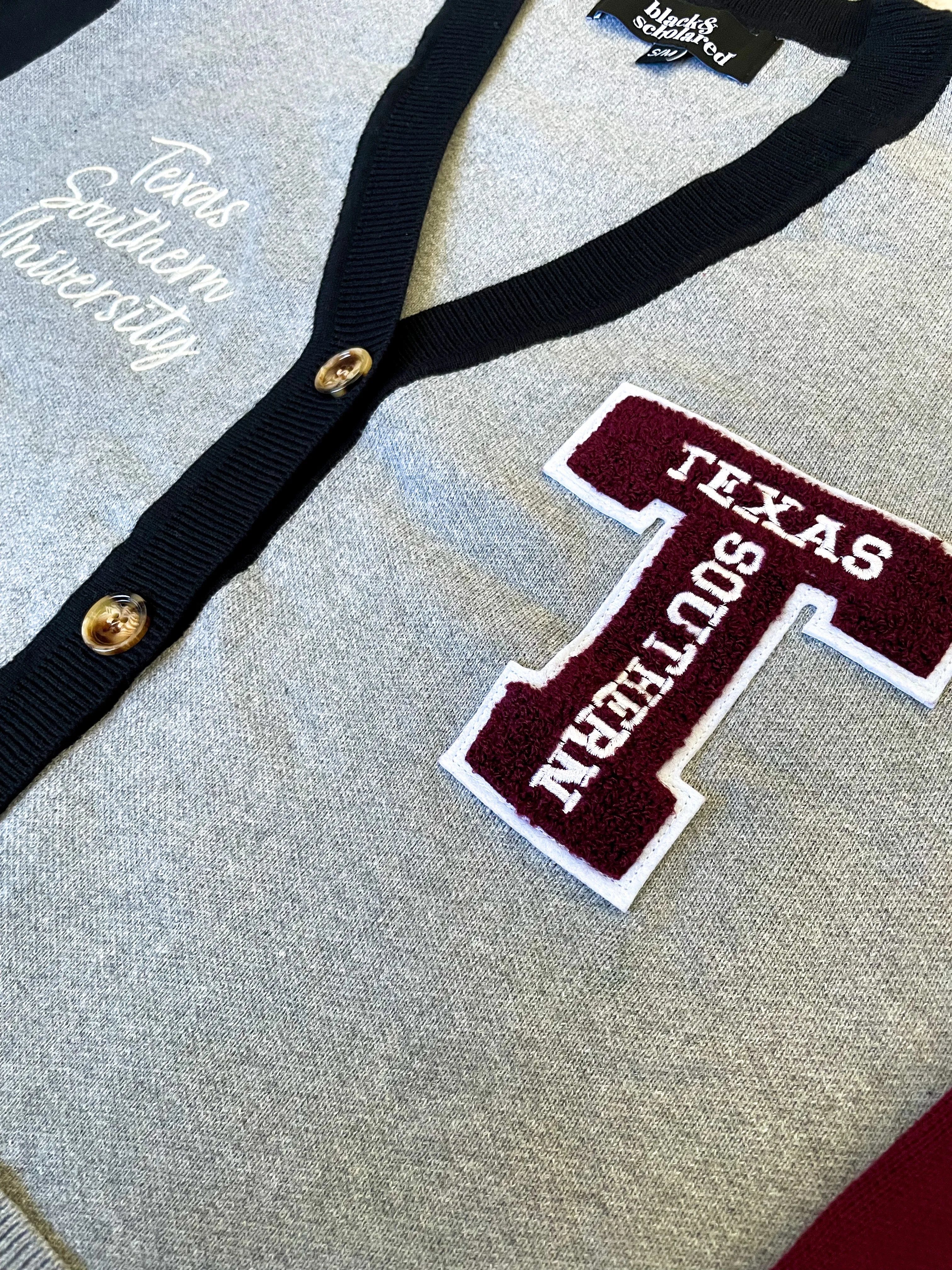 Texas Southern University Varsity Cardigan Sweater