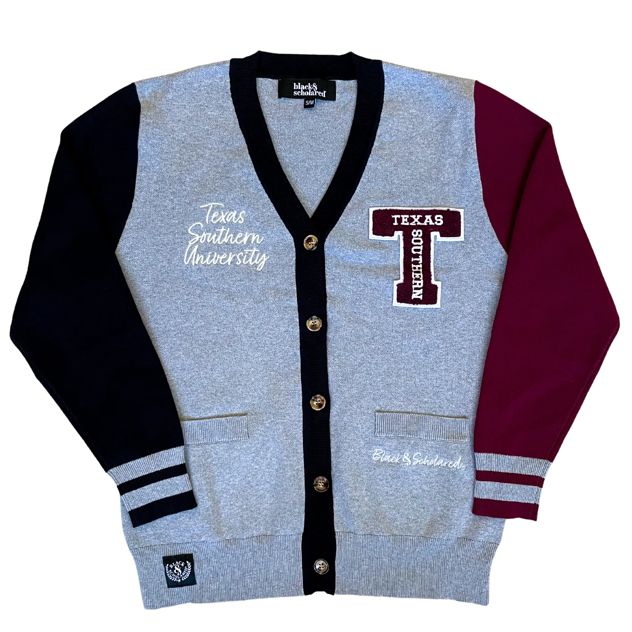 Texas Southern University Varsity Cardigan Sweater