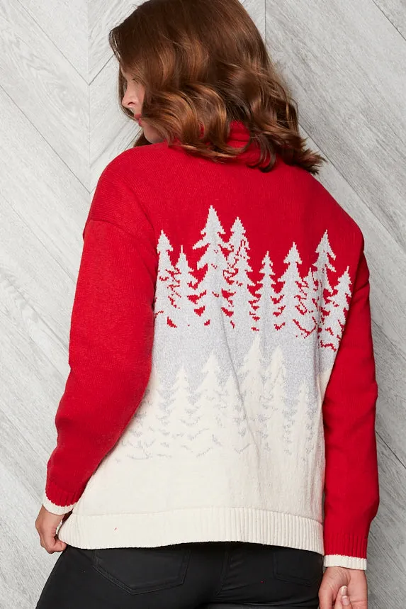 Thalia Tree Eco Cotton High neck/Funnel Pullover Sweater