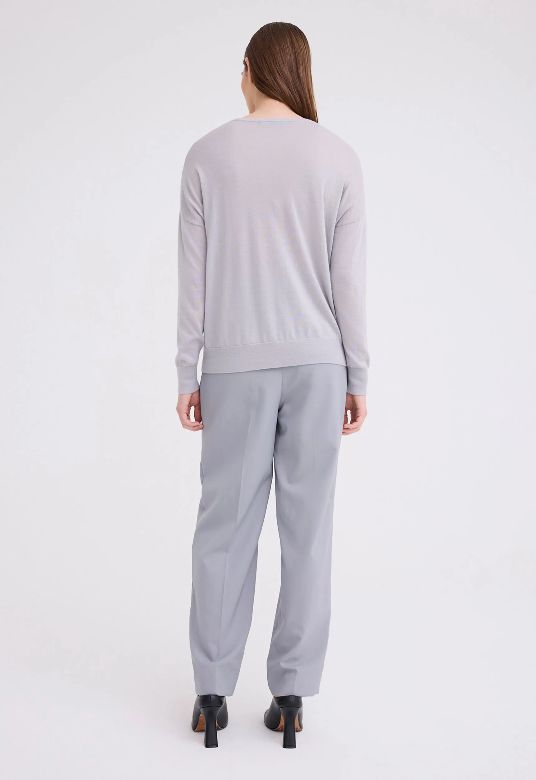 Tod Silk Cashmere Sweater - Frost Grey