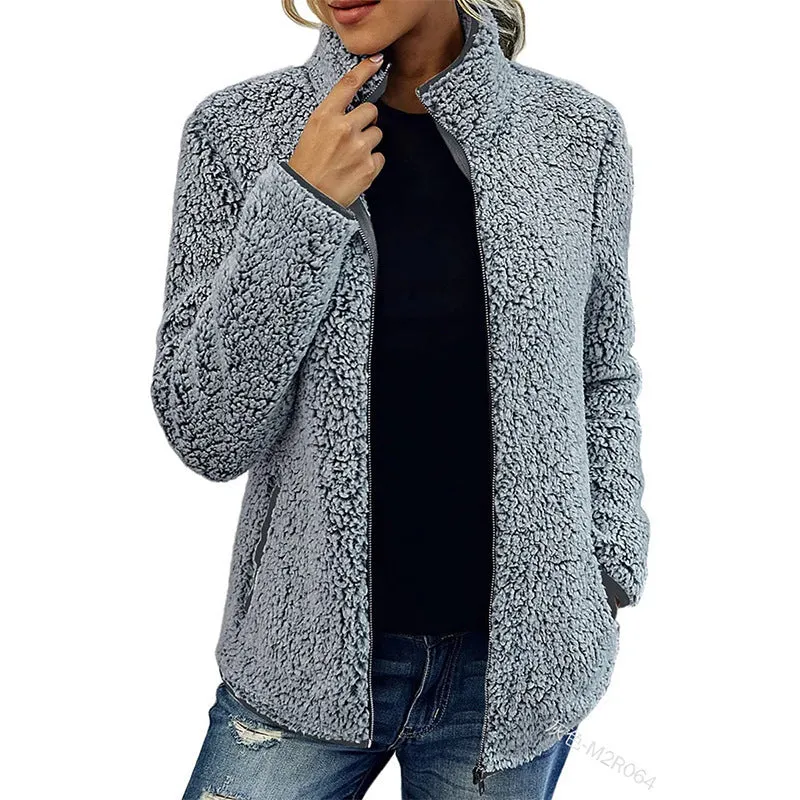 Top Sweater Women's Casual Bubble Velvet Coat - PLEASE ORDER SIZE BASED ON SIZE CHART - SIZE MAY DIFFER FROM USUAL