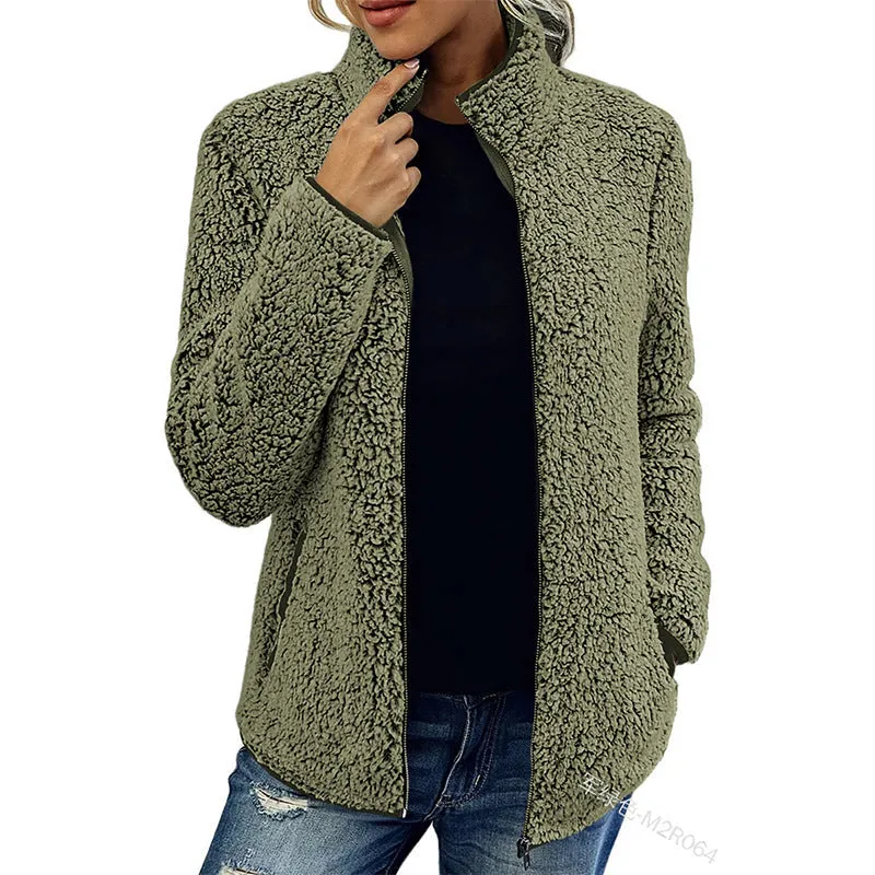 Top Sweater Women's Casual Bubble Velvet Coat - PLEASE ORDER SIZE BASED ON SIZE CHART - SIZE MAY DIFFER FROM USUAL