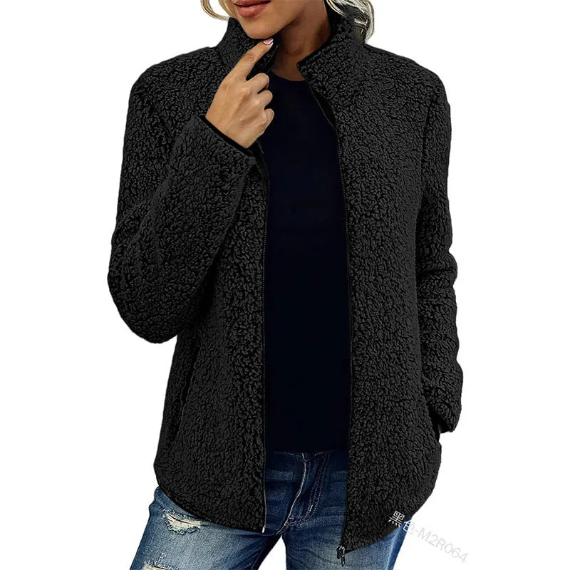 Top Sweater Women's Casual Bubble Velvet Coat - PLEASE ORDER SIZE BASED ON SIZE CHART - SIZE MAY DIFFER FROM USUAL