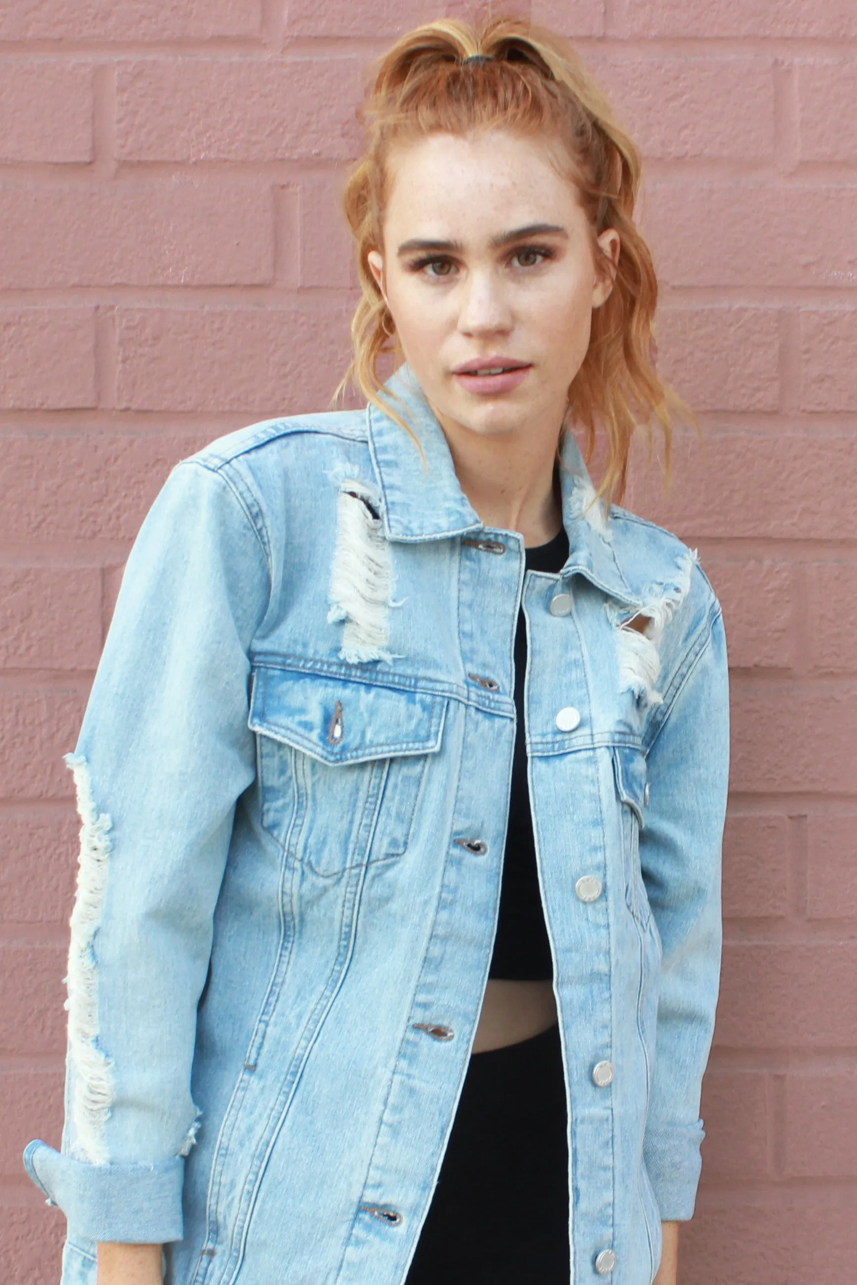 Total Destruction Oversized Denim Jacket