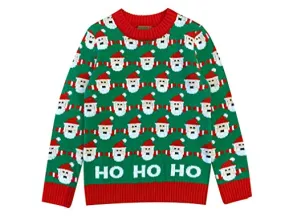 Tstars Cute Santa Claus Ugly Christmas Sweater Ho Ho Holiday Boys Girls Toddler Sweater 4T Multicolor