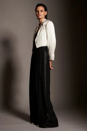 Tuxedo Silk Sun Pants - Black