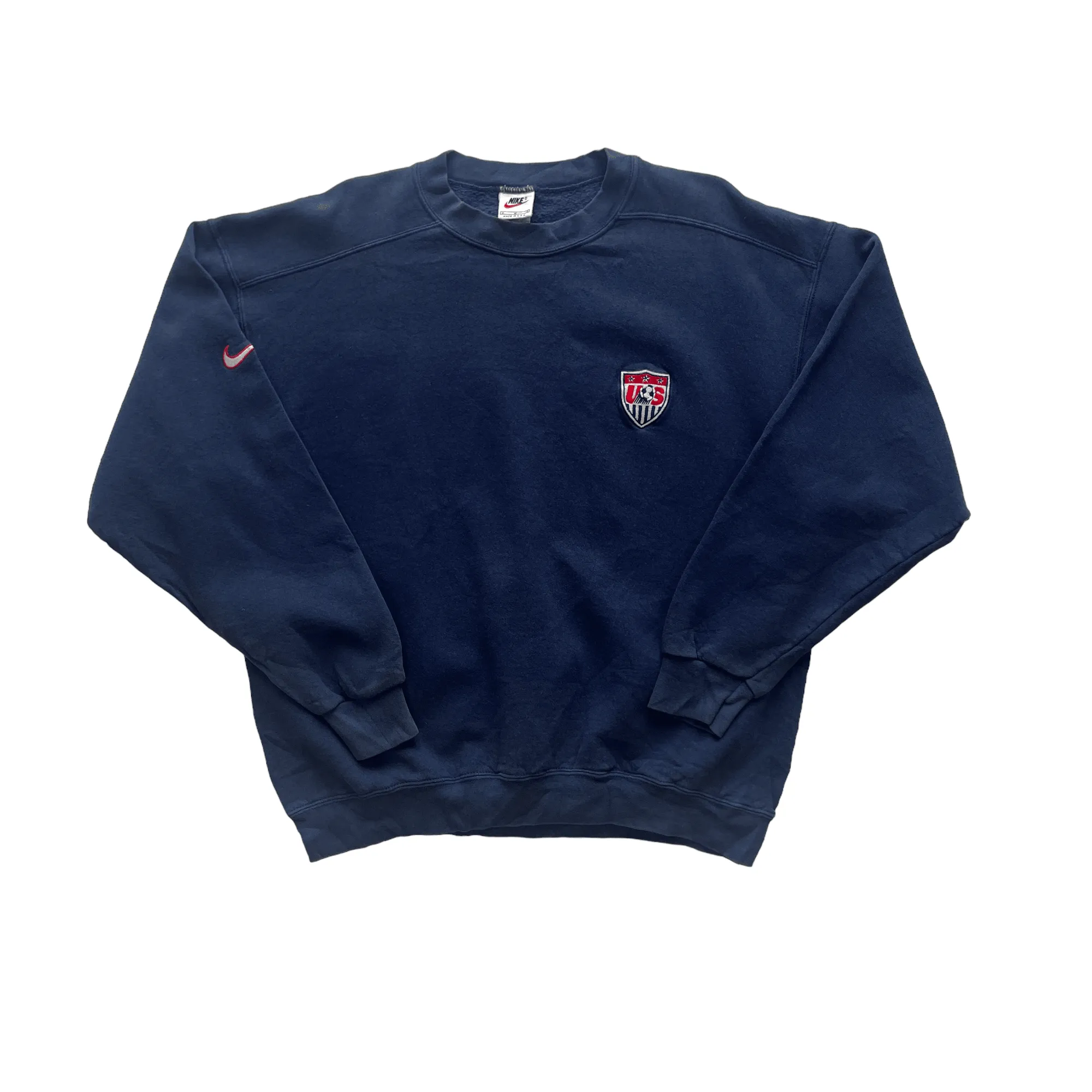 Vintage 90s Navy Blue Nike USA Football Sweatshirt - Medium (Recommended Size - Small)