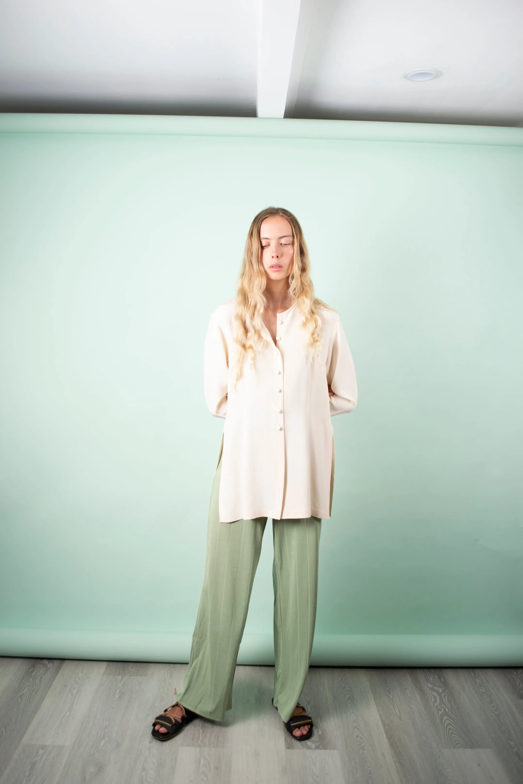 Vintage Silk Blouse in Cream