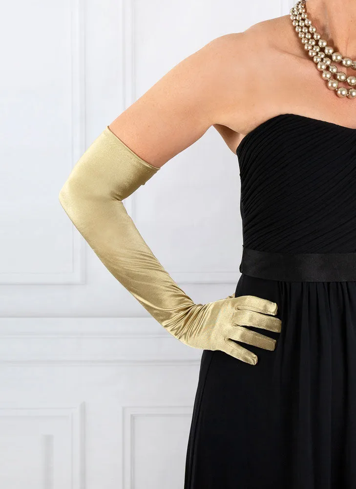 Women's Long Above-Elbow Satin Gloves