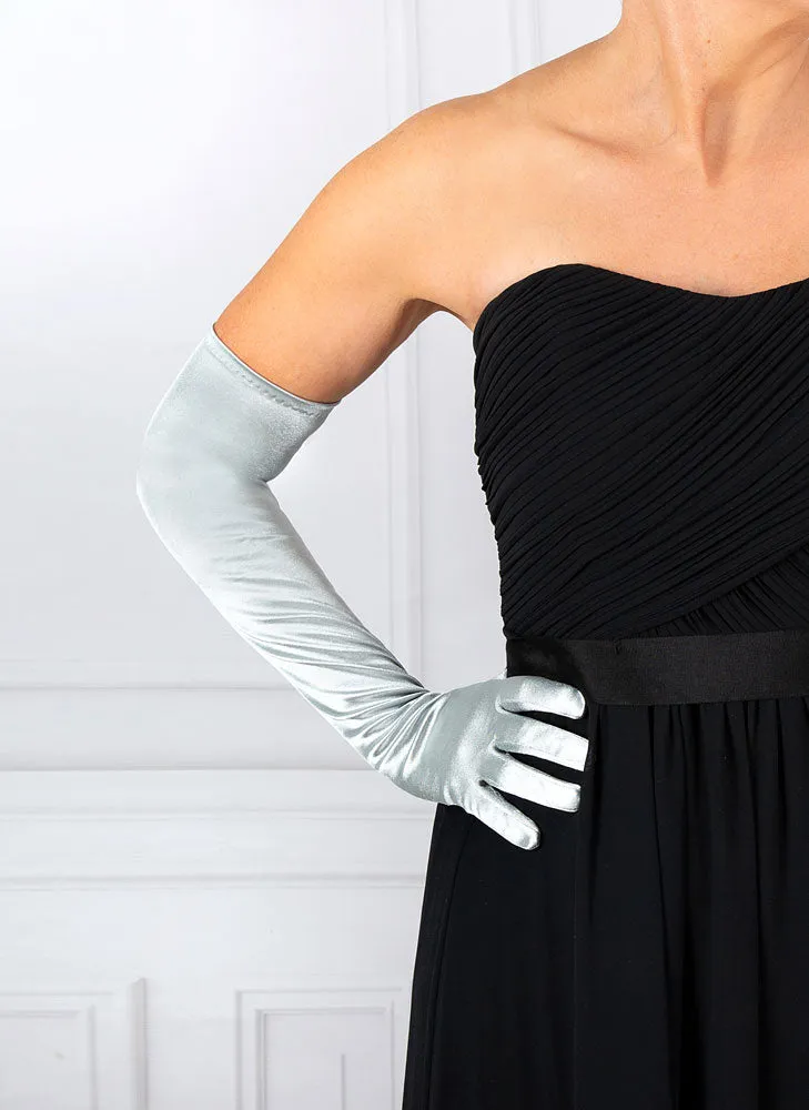 Women's Long Above-Elbow Satin Gloves