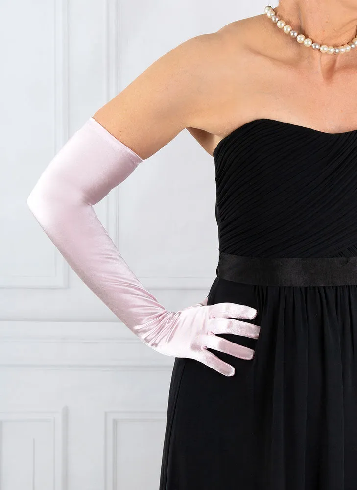 Women's Long Above-Elbow Satin Gloves