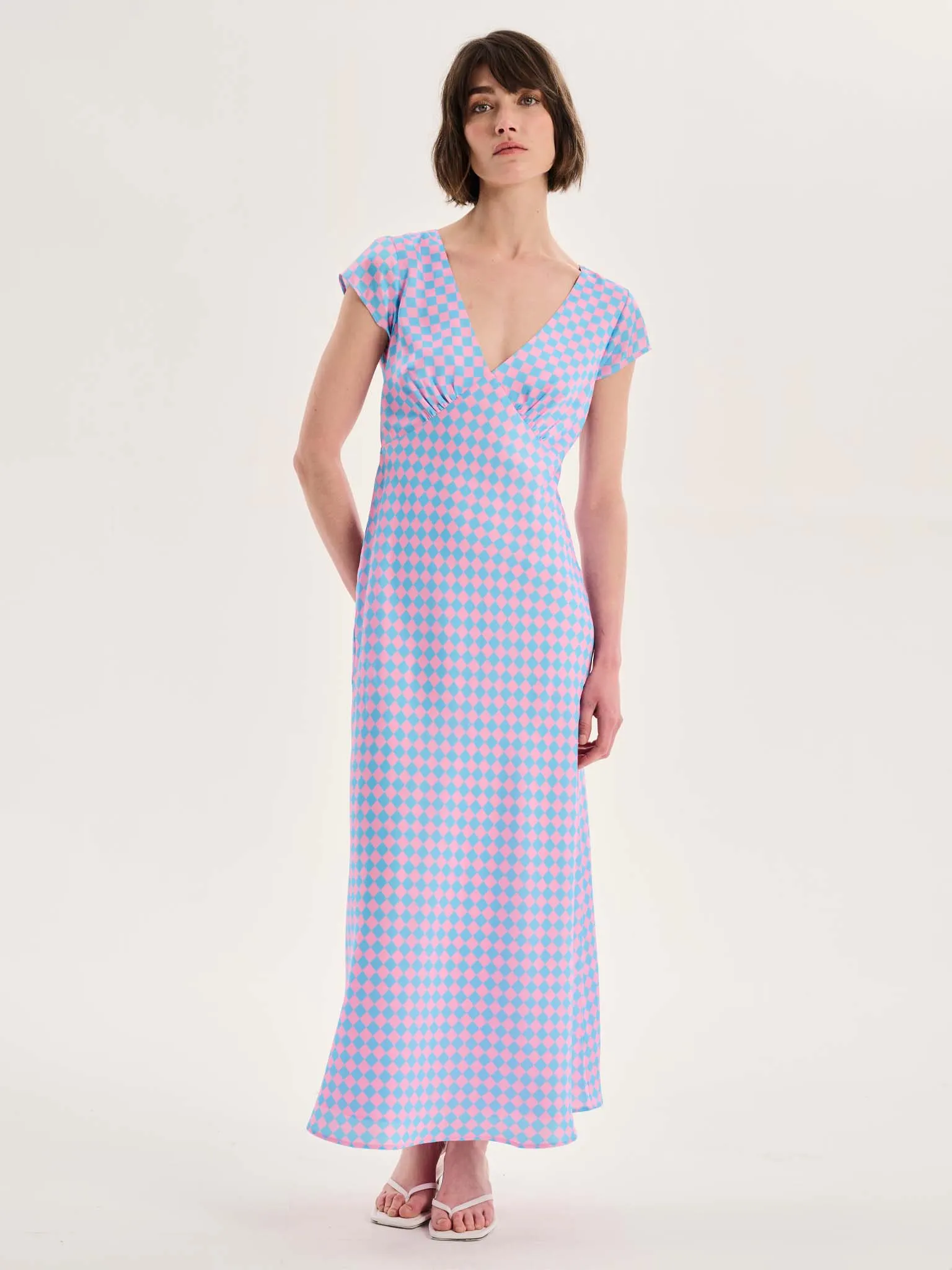 Woolf Dress in Chequerboard Print